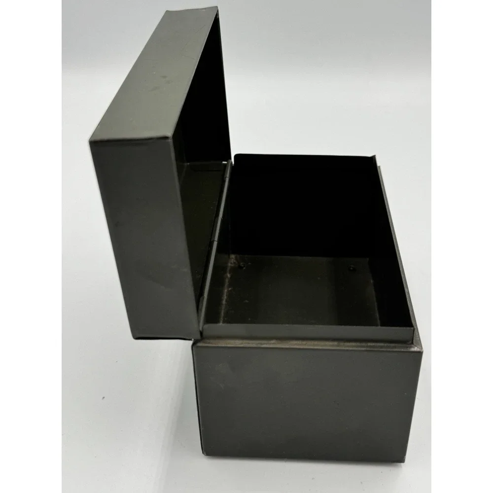 Vintage Industrial Weis Dark Green Metal File Recipe Index Card Storage Box